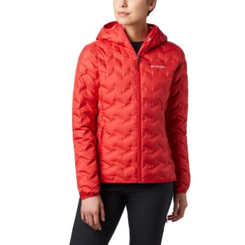 Columbia Ženske Jakne - Delta Ridge Down Hooded Crvene | RGWM-14965